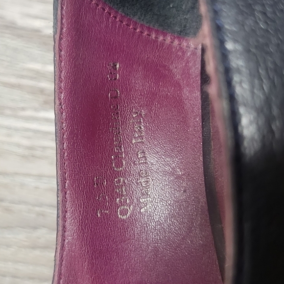 Coach Peep Toe Lace-Up Claudine Black Leather Pumps Size 7.5 - Picture 5 of 12